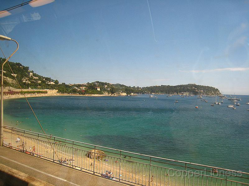 IMG_5150.JPG - On the train to Monaco. Much nicer than driving. And this beach would be very convenient, with the station right there.