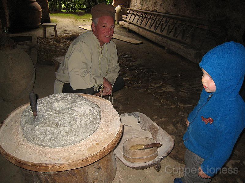 IMG_7163.JPG - Sprocket seeing how flour was ground and sieved.